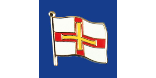 Guernsey Flying Flag Pin Badge
